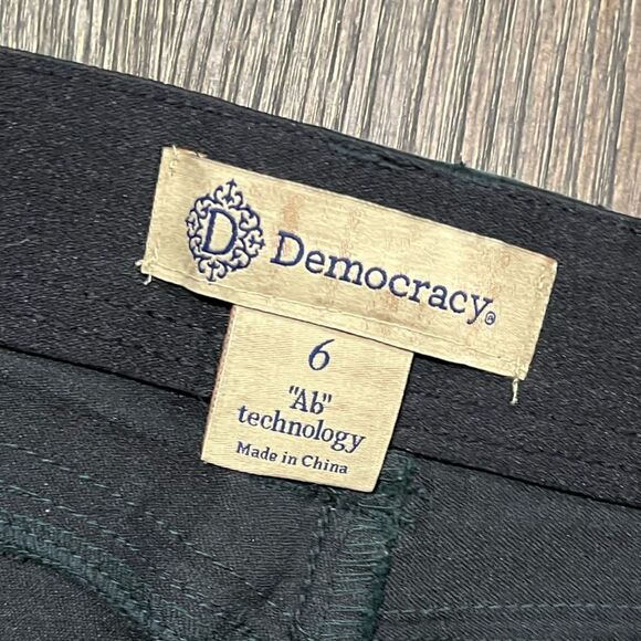 Democracy Ab Technology Skinny Pants Mid Rise Slim Ankle Stretch Green Size 6 - Picture 8 of 11